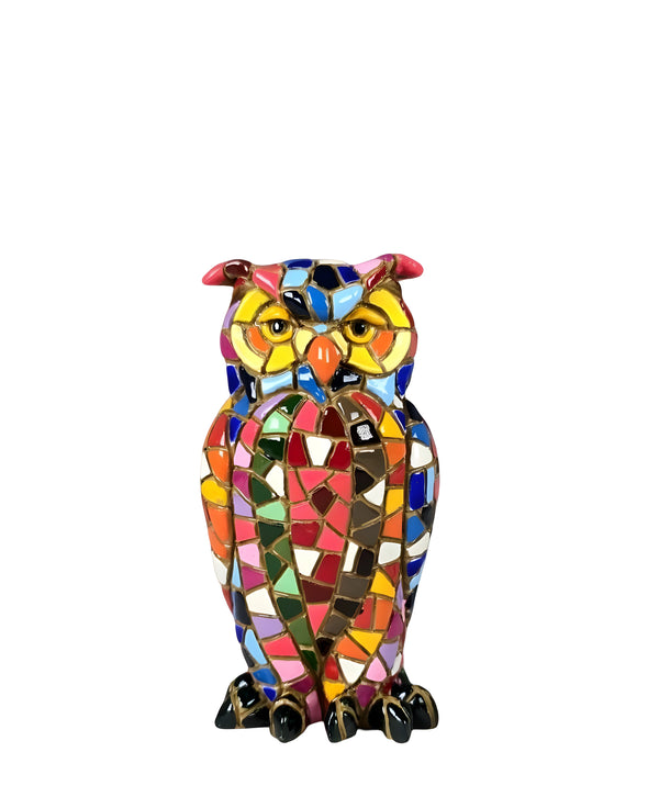 Classic Multicolor Mosaic Owl All measurements