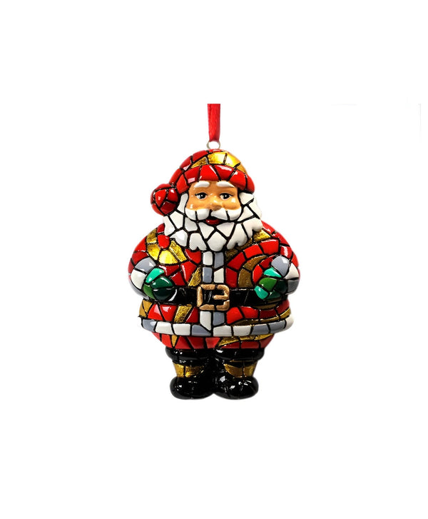 Set of 6 Christmas Mosaic Ornaments
