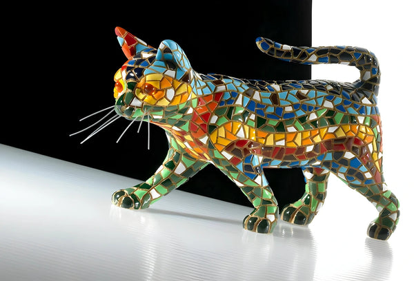 Classic Mosaic Cat Walking