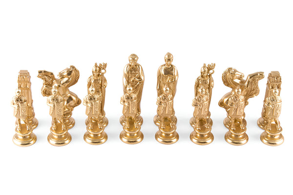 Roman Empire Style Wooden Metal Chessboard Box