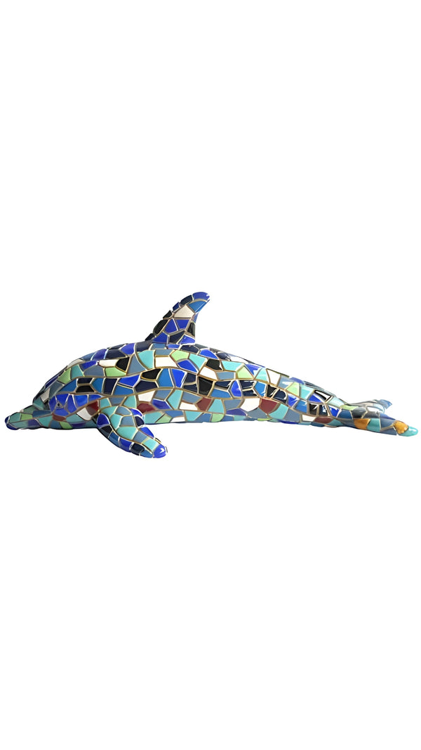 Classic Mosaic Blue Dolphin