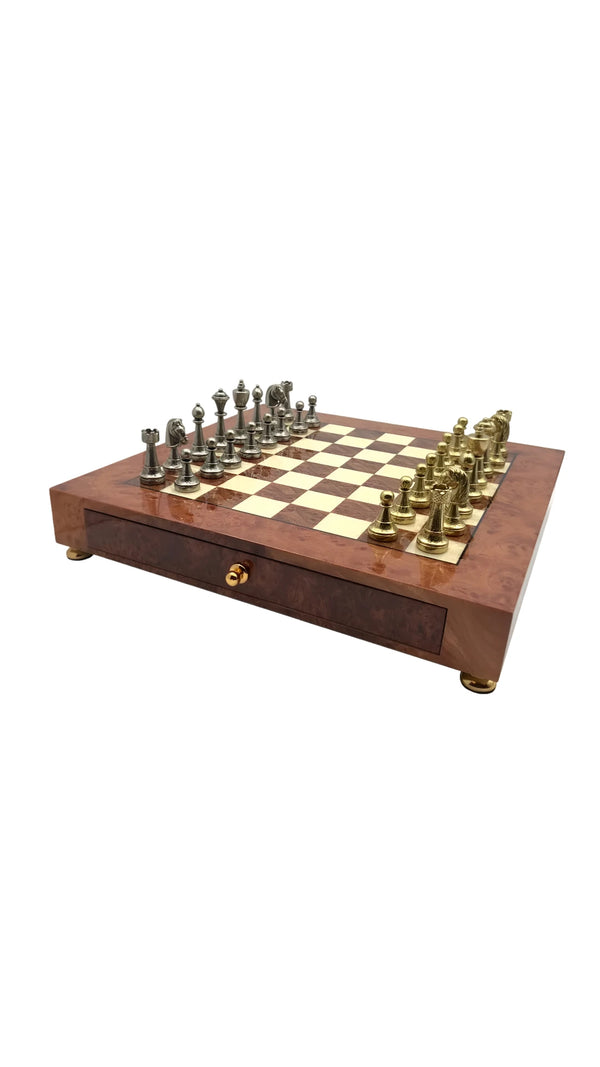 Staunton Set + Briar precious wood chessboard