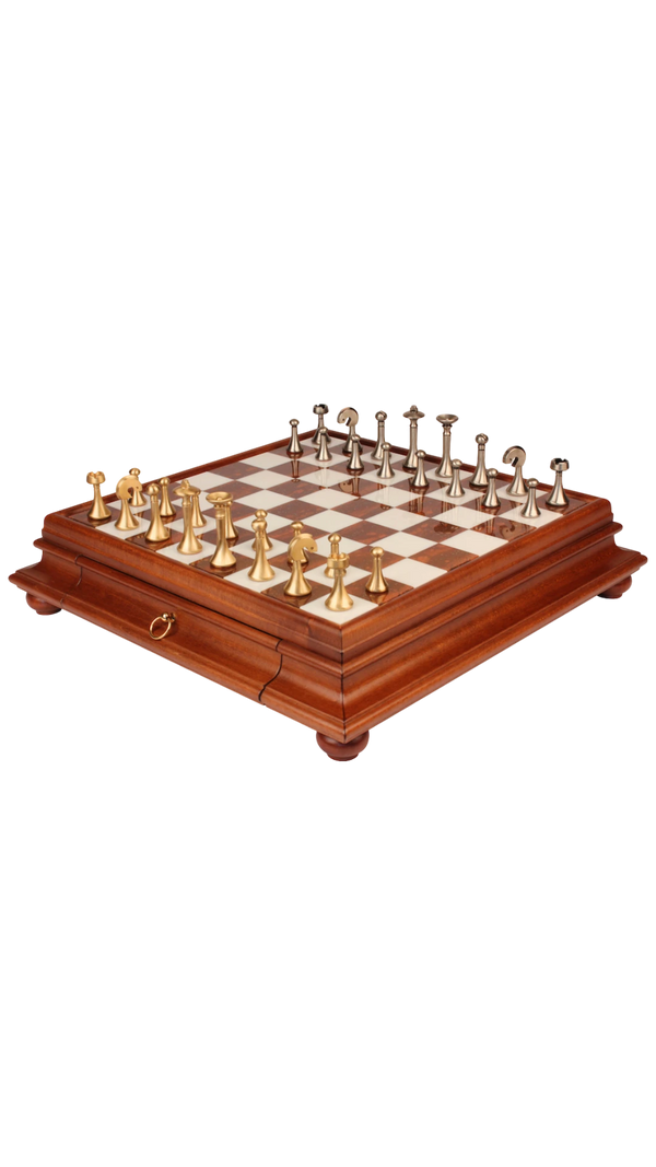 Futuristic Medium Set + Wooden Marble Chessboard