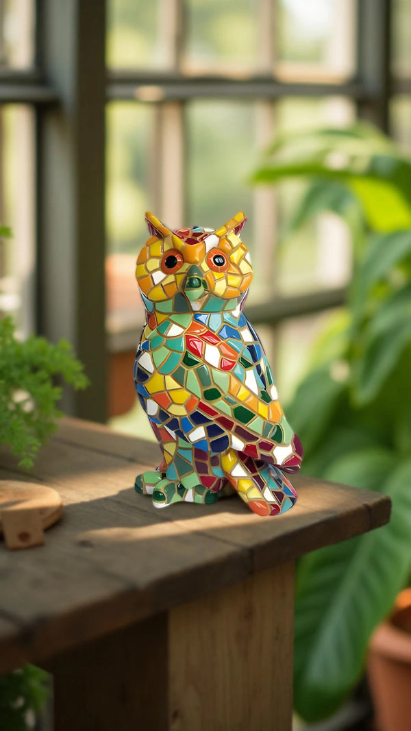 Classic Mosaic Owl All measurements