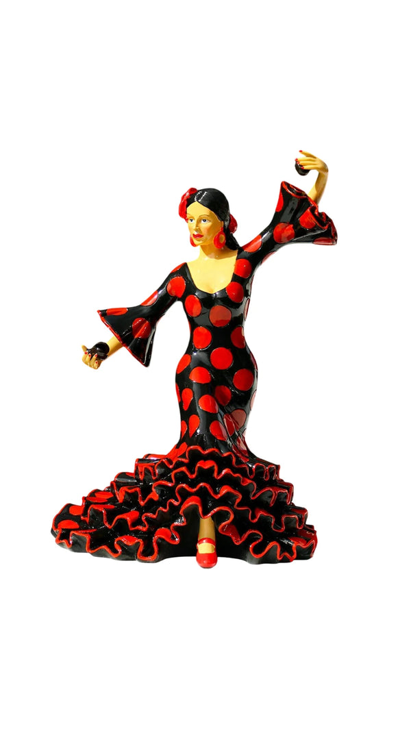 Classic Flamenco Dancer Black Dress All Measurements