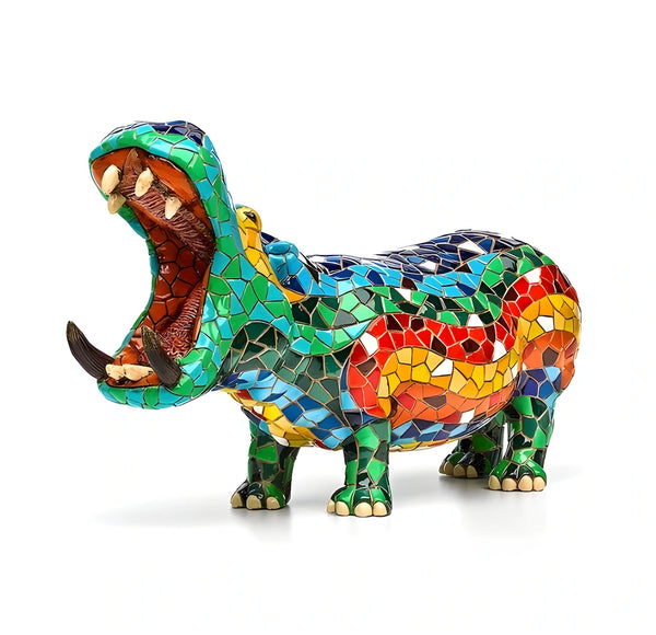 Classic Mosaic Hippo All measurements