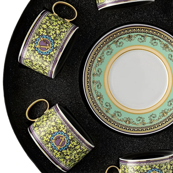 Barocco Mosaic Set with 6 tea cups & saucers