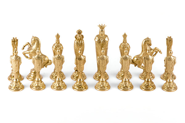 Renaissance Set + Elm Briar Wood Chessboard