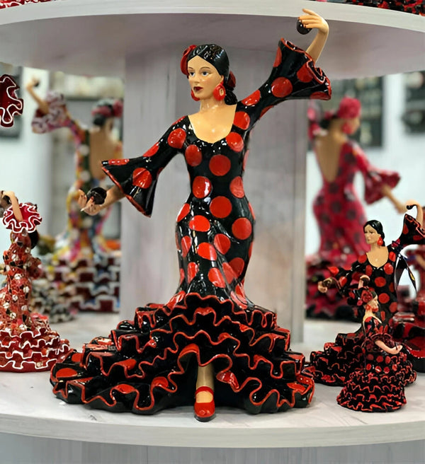 Classic Flamenco Dancer Black Dress All Measurements