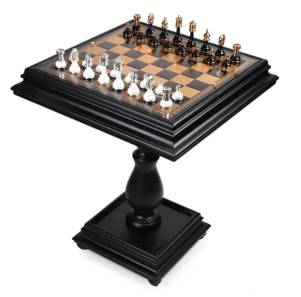 Large Persian Set Black White Version + Briar precious wood chess table