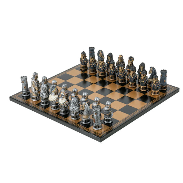 Skeleton Busts Set + Leatherette Chess Board