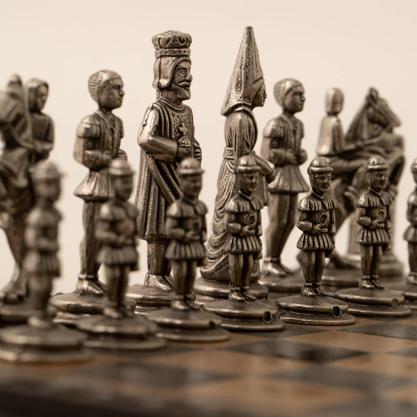 Camelot Chess Set + Leatherette chessboard