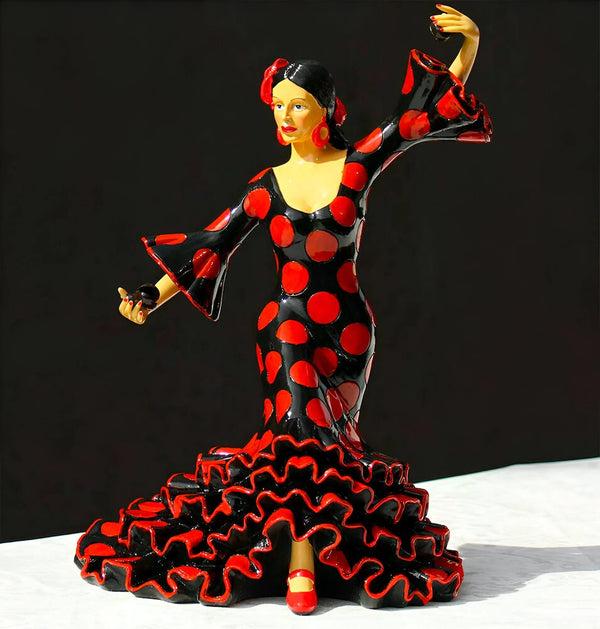 Classic Flamenco Dancer Black Dress All Measurements