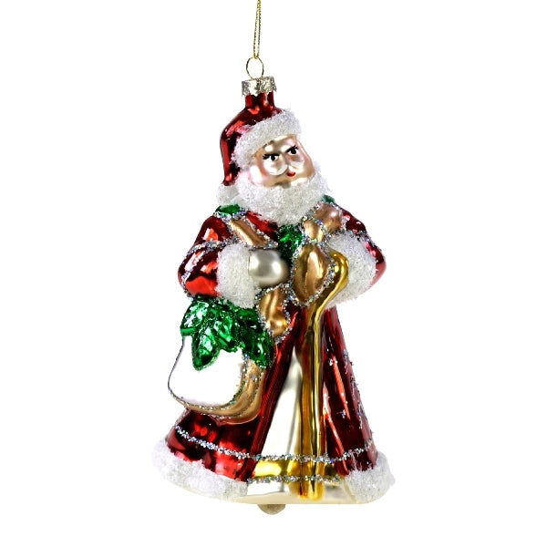 Glass hanger Santa Red