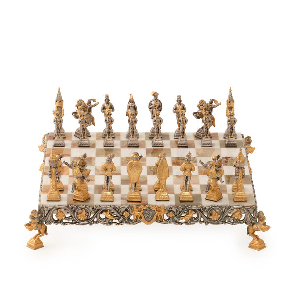 Gulliver and Lilliputians II Bronze 24k Gold