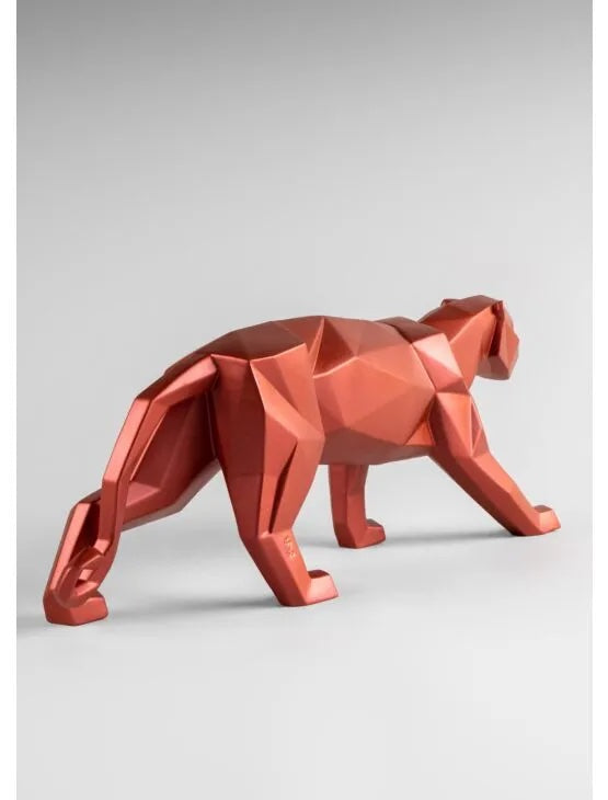 Panther Figurine Metallic Red