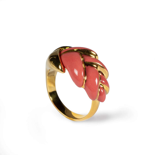 Heliconia Coral Ring