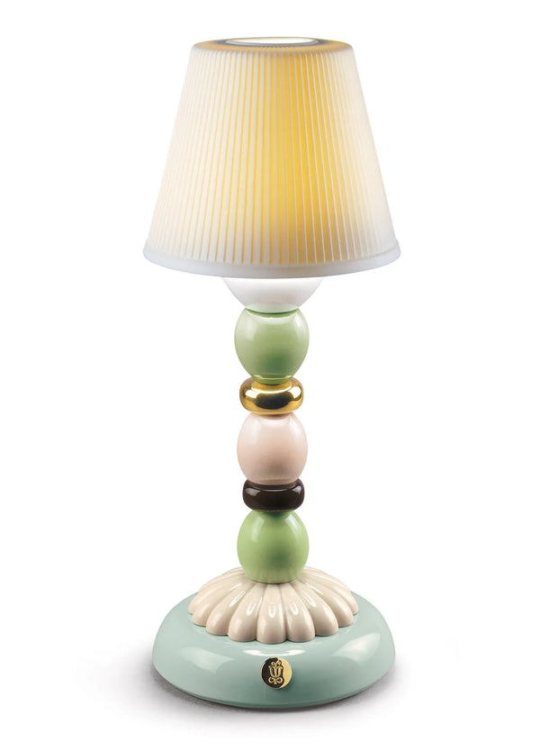 Palm Firefly Golden Fall Table Lamp Green and Blue