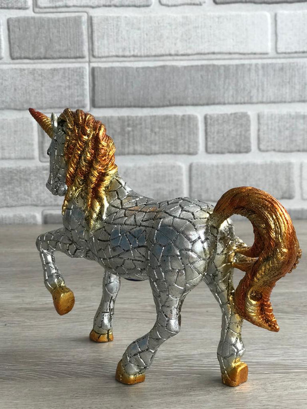 Mosaic Unicorn Sculpture