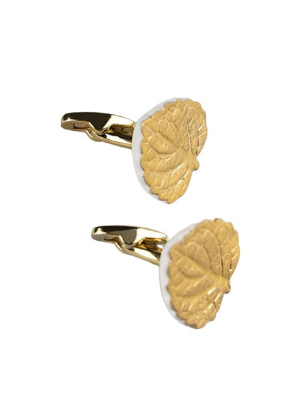 Leaves Cufflinks Gold