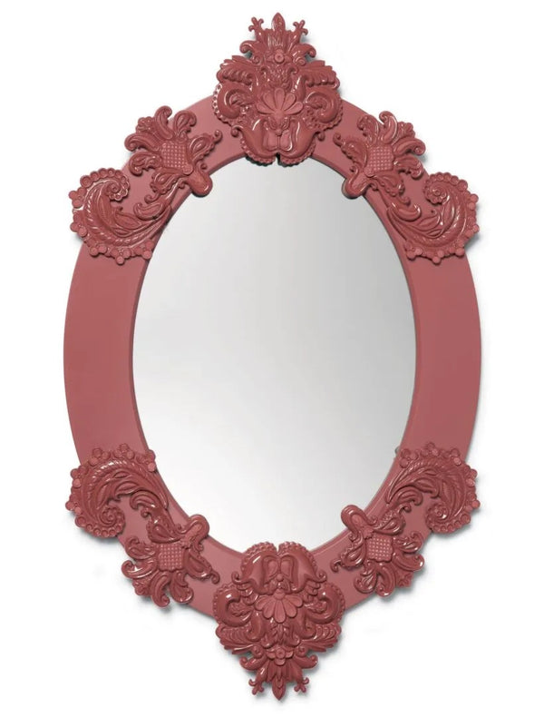 Oval Mirror Red