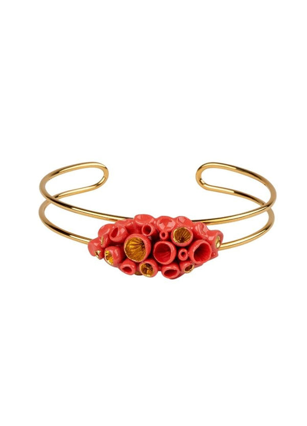 Golden Coral Reef Metal Bracelet