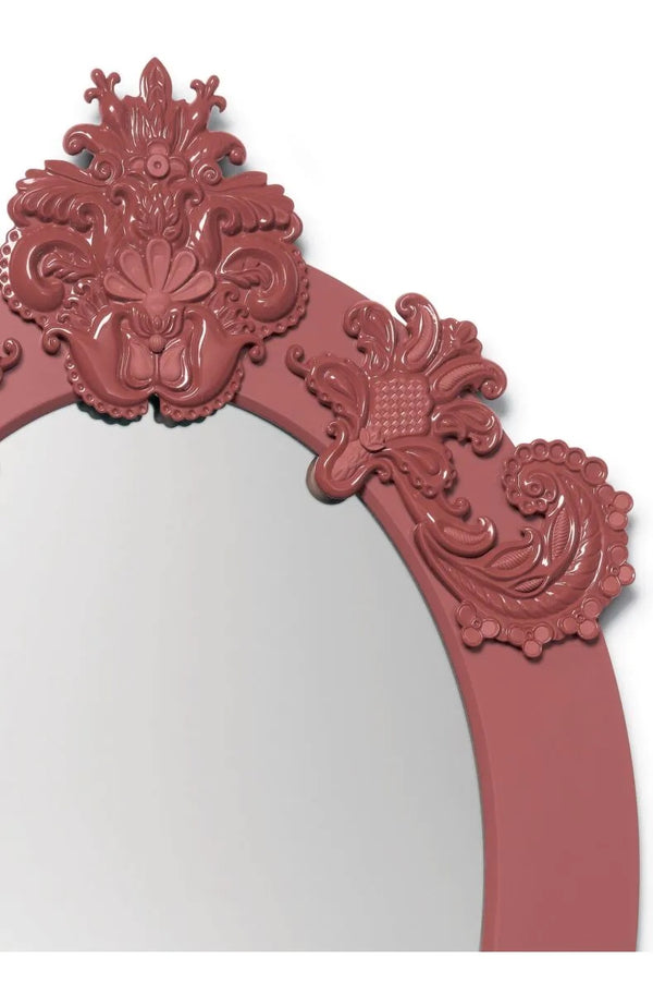 Oval Mirror Red