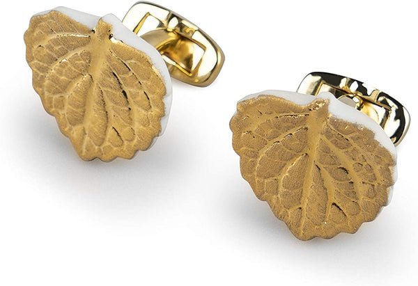 Leaves Cufflinks Gold