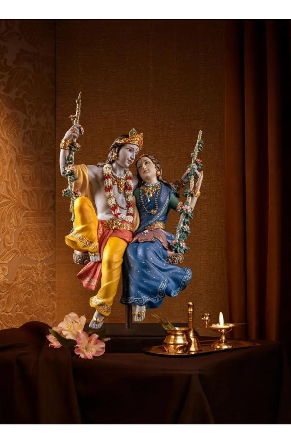 Radha Krishna on a Swing