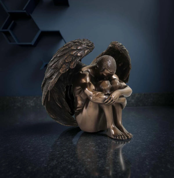 Winged nude man in recollection