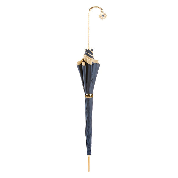 Luxury Blue Dahlia Umbrella Double Cloth