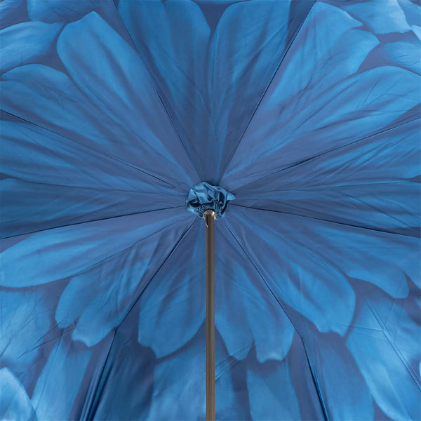 Luxury Blue Dahlia Umbrella Double Cloth