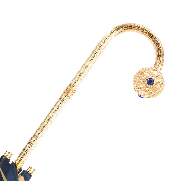 Luxury Blue Dahlia Umbrella Double Cloth