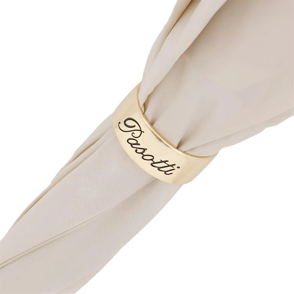 Ivory Umbrella with Black Stripes