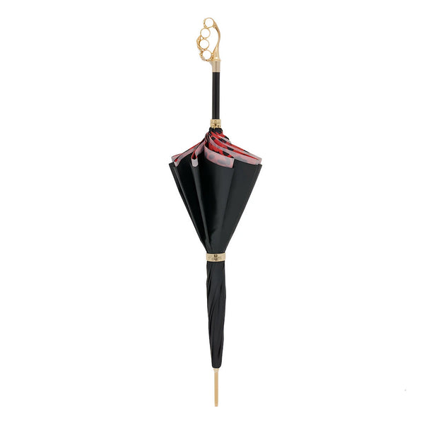 Knuckleduster Umbrella with Red Animal Print