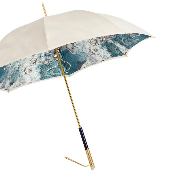Vintage Pearled Umbrella Double Cloth