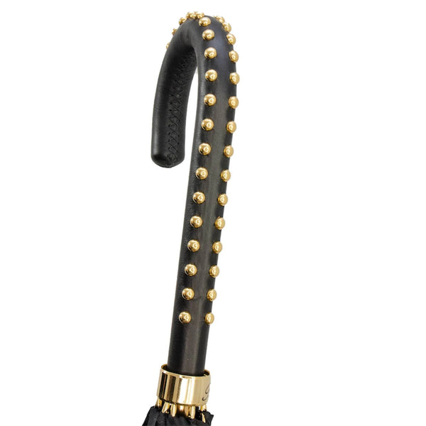 Black Umbrella with Bridles Print