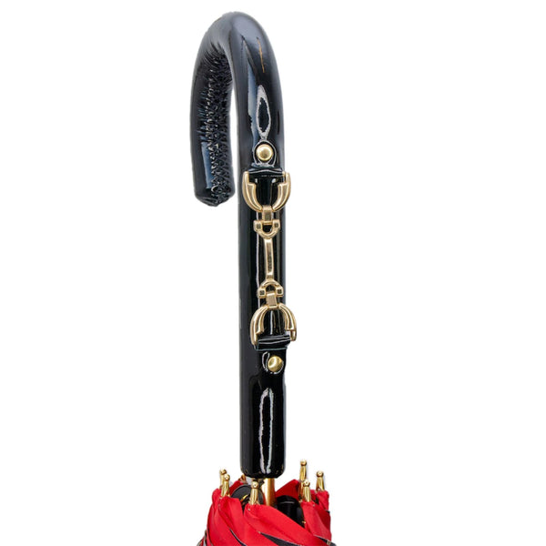 Red Umbrella with Bridles Print