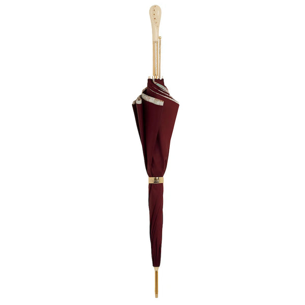 Burgundy Paisley Umbrella Double Cloth