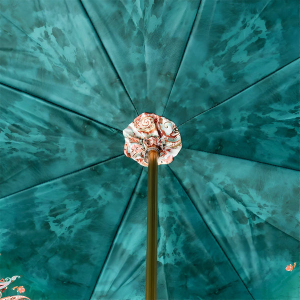 Burgundy Paisley Umbrella Double Cloth