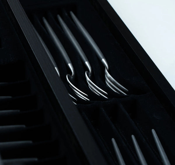Goa Black Silver Plated 75 Pcs. + Wooden box