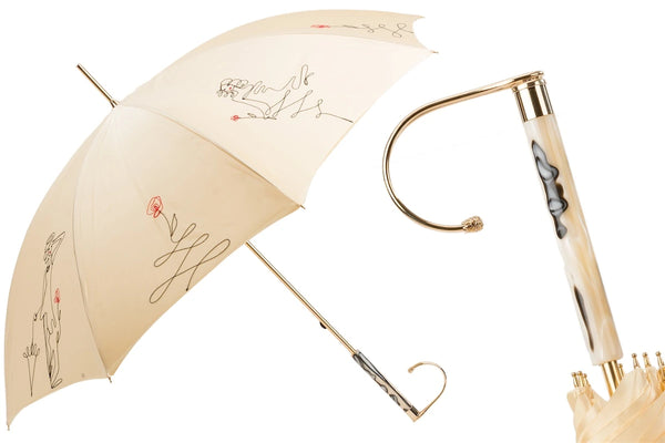 Ivory Sketch Woman Umbrella
