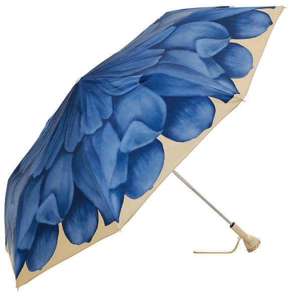 Blue Dahlia Folding Umbrella