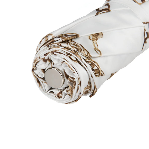 Chains Print White Folding Umbrella