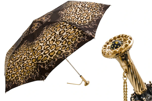 Cheetah Print Folding Umbrella