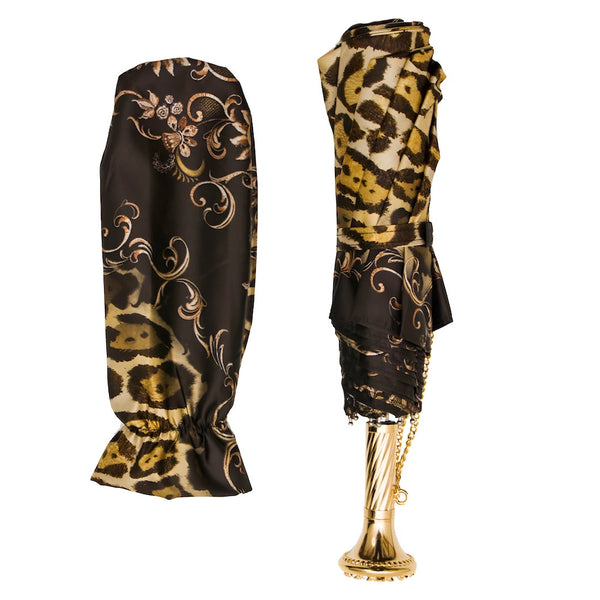 Cheetah Print Folding Umbrella
