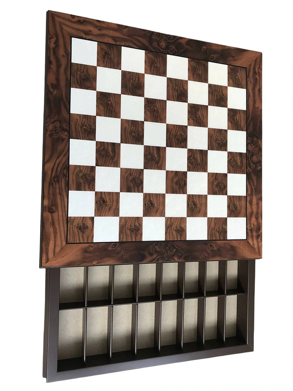 Walnut Briar Wood Chessboard Box