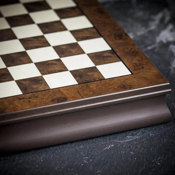 Walnut Briar Wood Chessboard Box