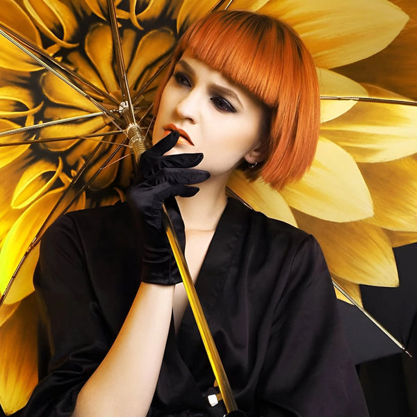 Gold Dahlia Umbrella