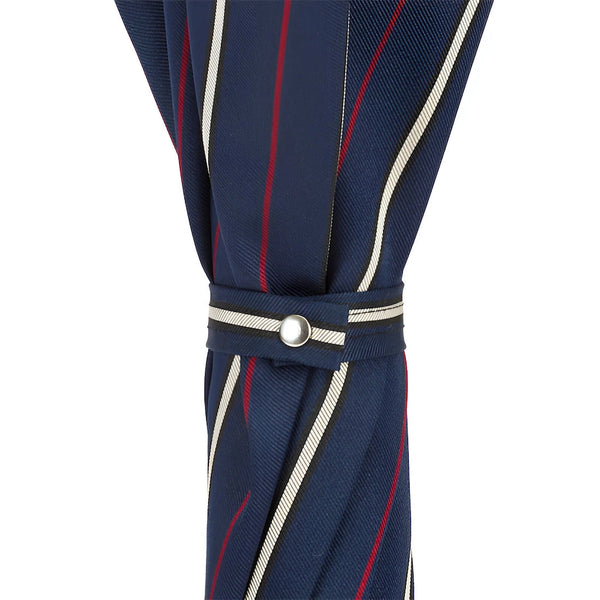 Striped Umbrella with Silver Monkey Handle